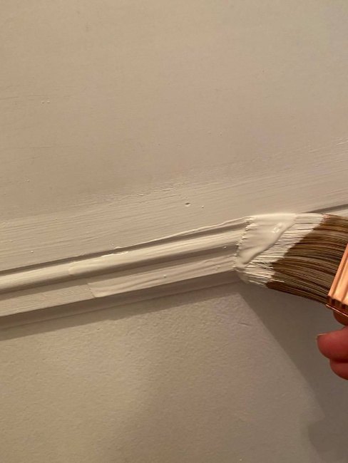 how to install molding for a feature wall