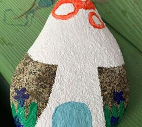 painted rock fairy house