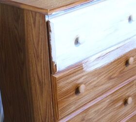 inexpensive faux wood dresser update to farmhouse style