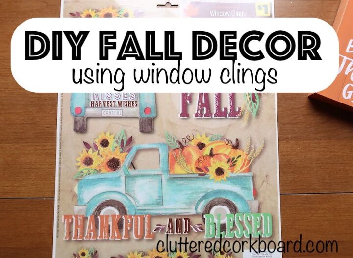 decorao de outono caseira bonita e simples usando vitrines de loja de dlar