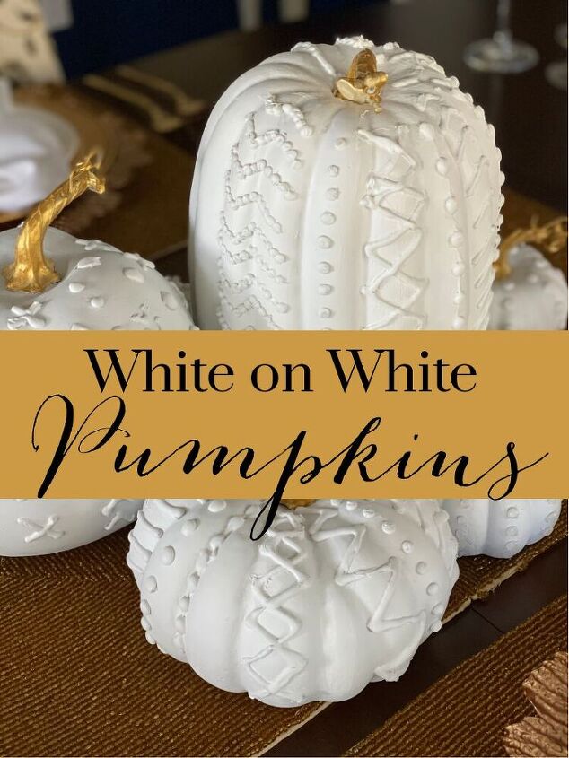 white on white elegant pumpkins for fall