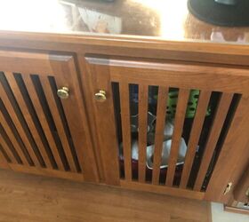 peekaboo cabinets to hidden storage, Open slats for puppies