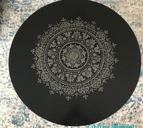 mandala stenciled ikea round coffee table