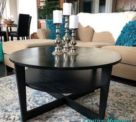 mandala stenciled ikea round coffee table