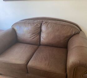 rejuvenated leather couch it s a christmas miracle