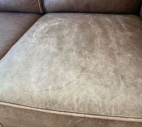 rejuvenated leather couch it s a christmas miracle, Before the Butta