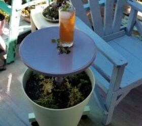 patio planter with table