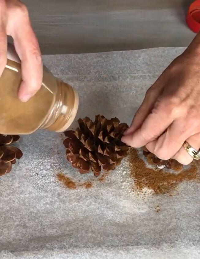 s 5 amazing pinecone decorating ideas to try this fall, Cinnamon Pinecones