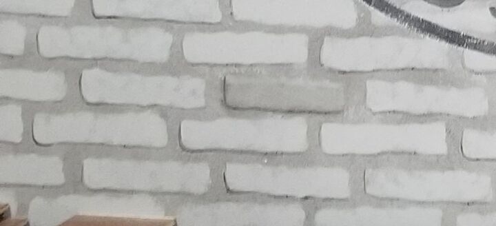 faux brick wall