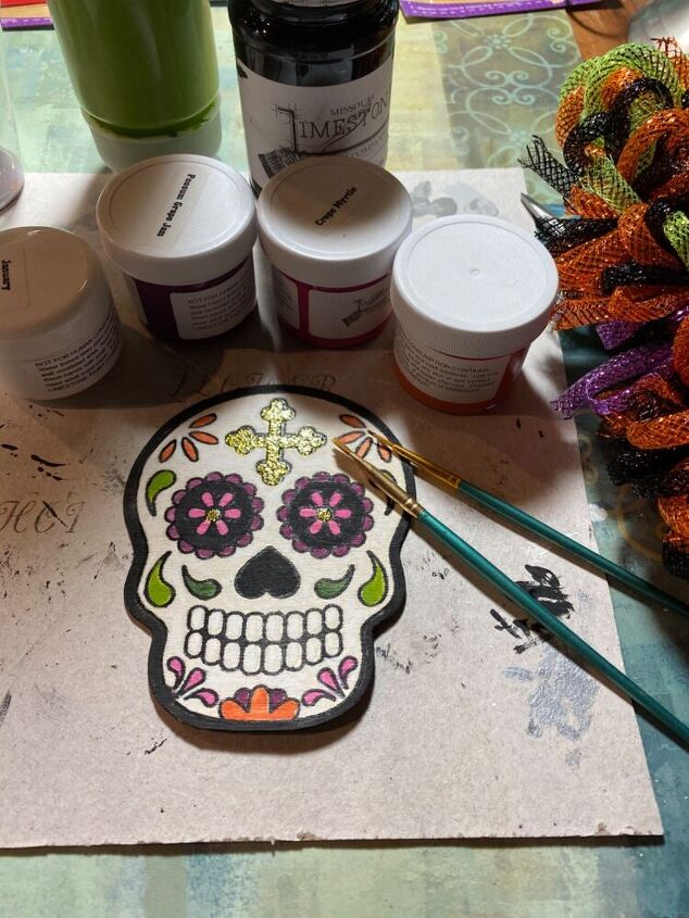 day of the dead dollar store wreath