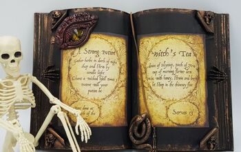  Livro de feitiços de Halloween feito de um livro reciclado