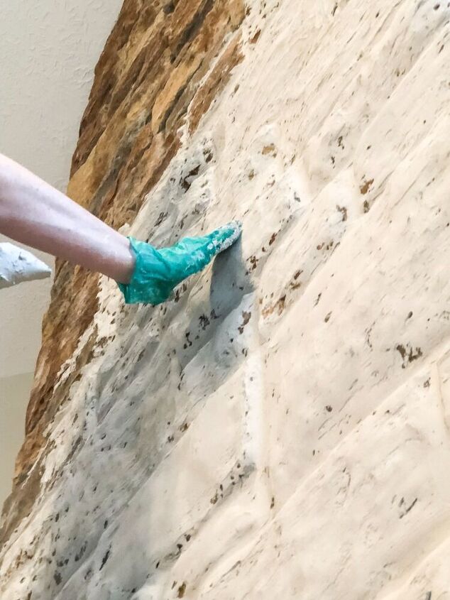 how to german schmear a rock fireplace