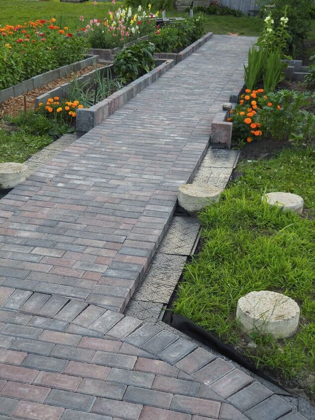 diy installation of paver base panel for paver path part two