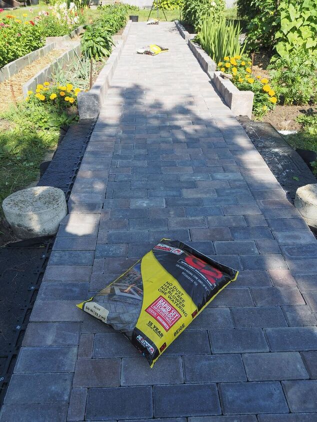 diy installation of paver base panel for paver path part two