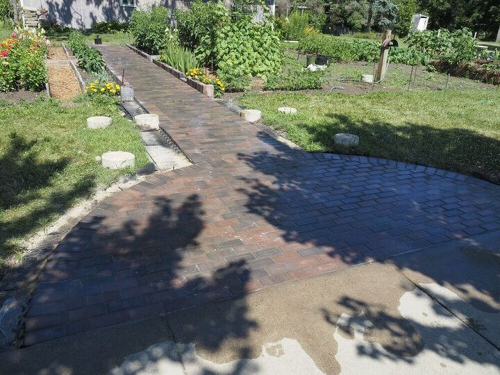 diy installation of paver base panel for paver path part two