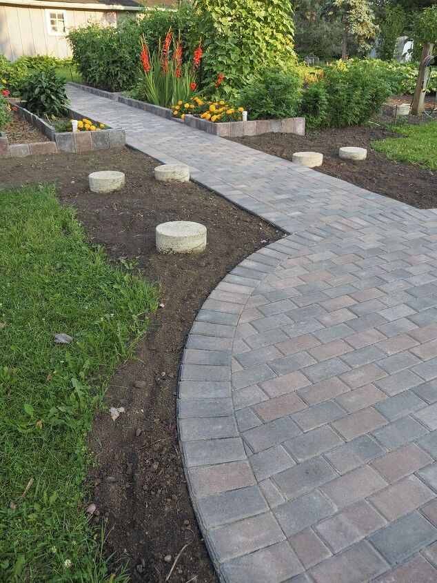 diy installation of paver base panel for paver path part two