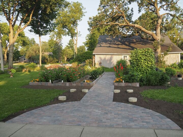 diy installation of paver base panel for paver path part two