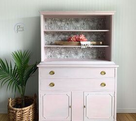 s 12 thrift store transformations that caught our eye this week, Pretty in Pink Hutch