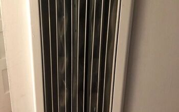 Decorative metal cover for old working natural gas wall room heater?