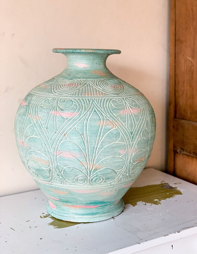 easy clay pot makeover