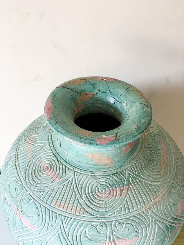 easy clay pot makeover