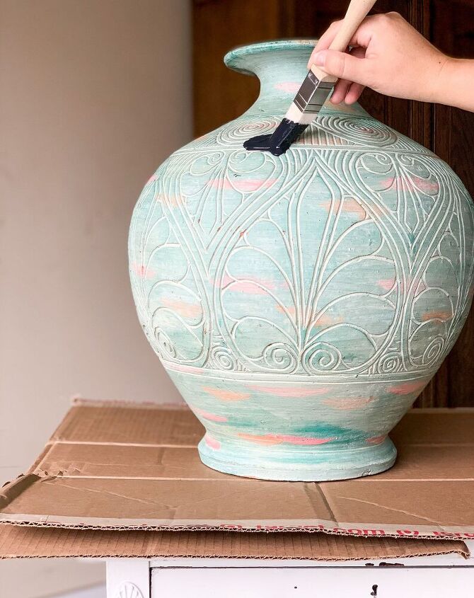 easy clay pot makeover