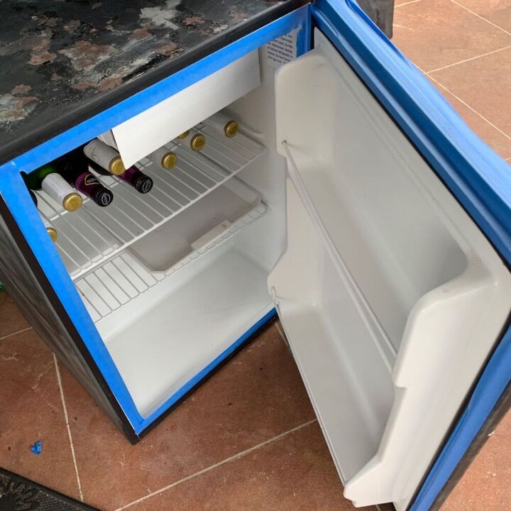 revestimiento de la puerta del refrigerador con manteles individuales