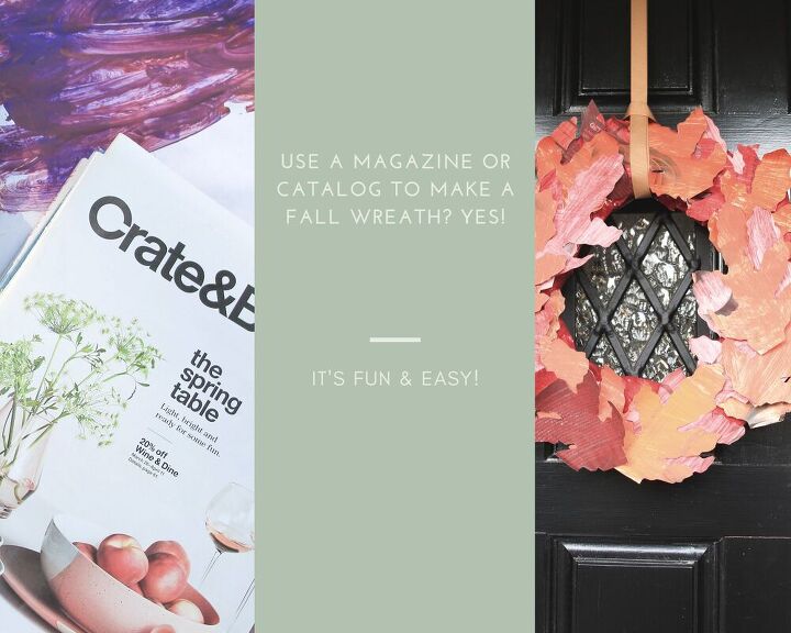 diy magazine fall wreath