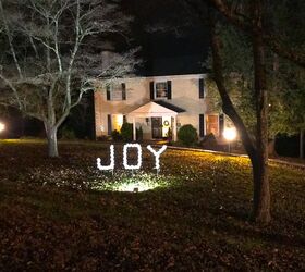 easy diy outdoor christmas decor ideas, Joy PVC Sign