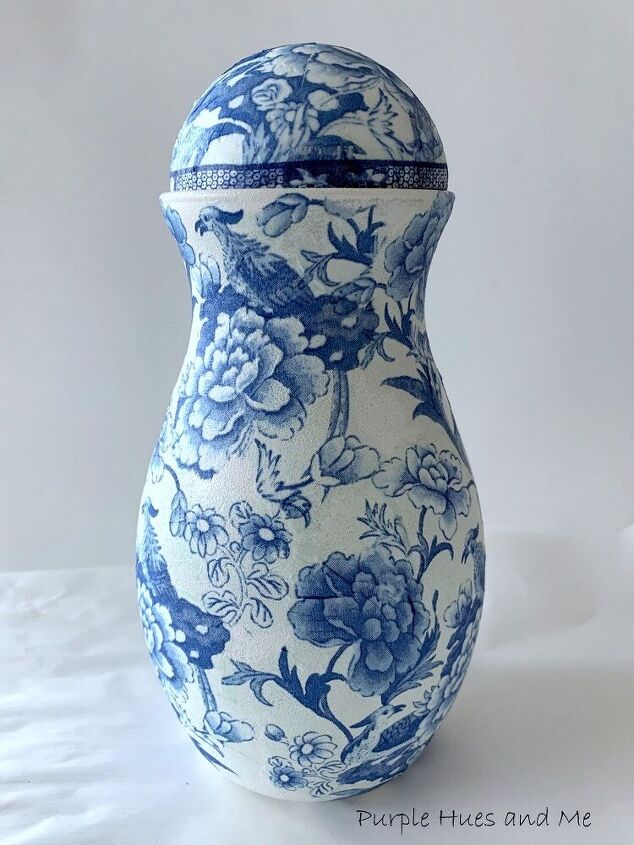 decoupage chinoiserie ginger jar with lid diy