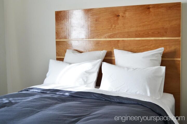 21 hermosas ideas para las personas que aman el aspecto de la madera natural, Cabecero de cama f cil de construir e instalar sin necesidad de hacer agujeros