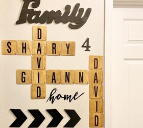 s 21 beautiful ideas for people that love the look of natural wood, Scrabble Tiles Wall Art