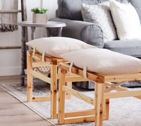 s 21 beautiful ideas for people that love the look of natural wood, Ottoman Stools