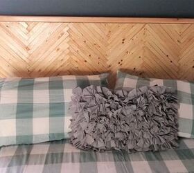 s 21 beautiful ideas for people that love the look of natural wood, Modern Bohemian Headboard Made With Shims