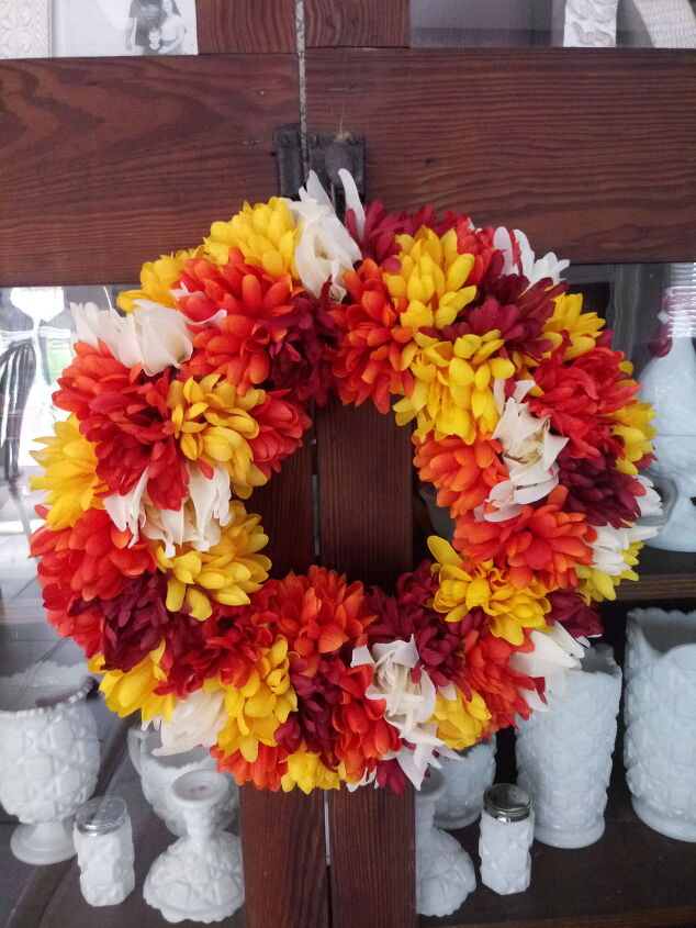 s 16 stunning fall wreaths that you can make for 30 or less, Dollar Store Fall Wreath