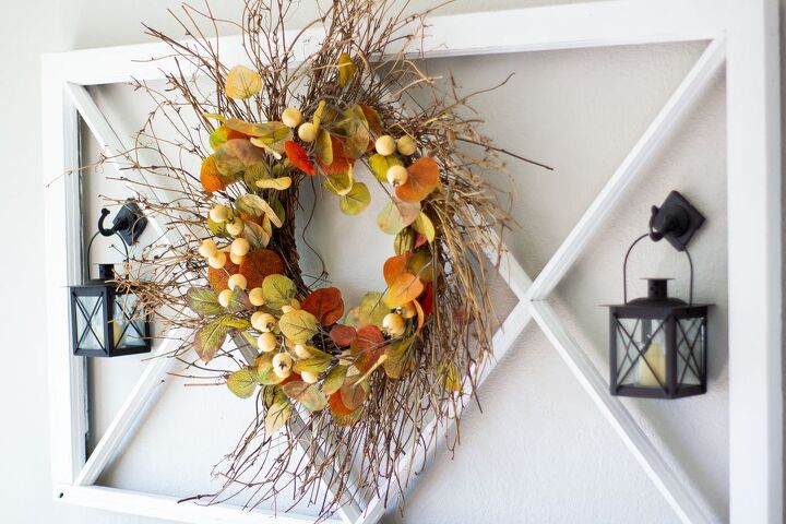 s 16 stunning fall wreaths that you can make for 30 or less, Gorgeous Fall Wreath in 15 Minutes