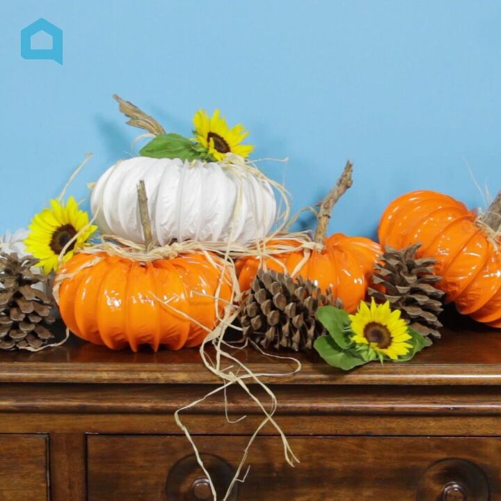 s 32 genius pumpkin ideas to try this fall, Dryer Vent Pumpkins