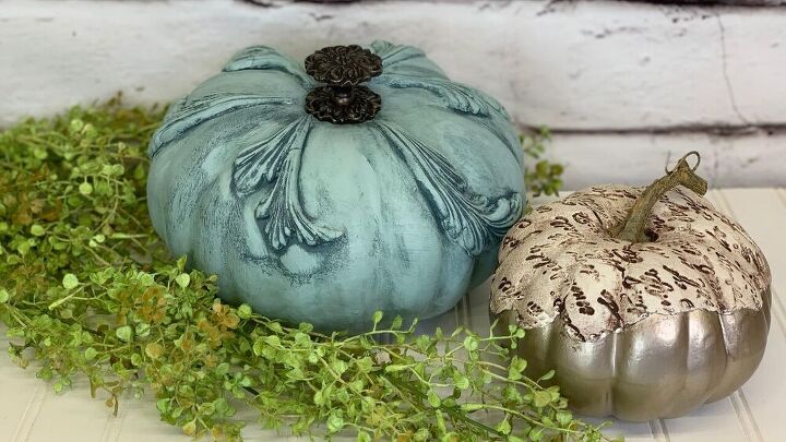 s 32 genius pumpkin ideas to try this fall, Clay Mold Pumpkins
