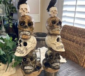 halloween diy skull topiary