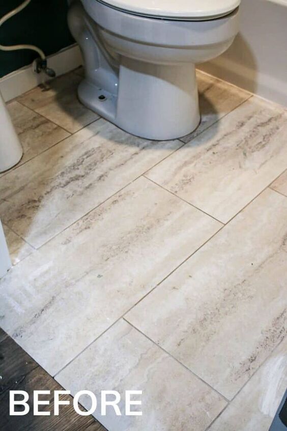 8 timas maneiras de obter um timo piso de banheiro, Como pintar o piso de azulejos com o est ncil