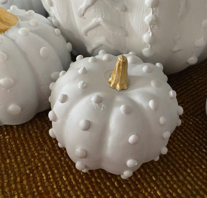s 13 reasons why you should paint cheap dollar store pumpkins this year, White on White Elegant Pumpkins for Fall