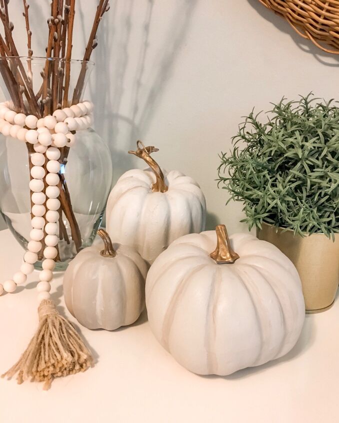 s 13 reasons why you should paint cheap dollar store pumpkins this year, Faux Stoneware Pumpkins