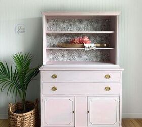 10 furniture transformations that ll make you stop and stare, Pretty in Pink Hutch