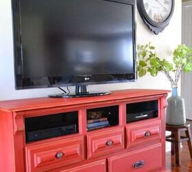 10 furniture transformations that ll make you stop and stare, Dresser to Media Center Upcycle