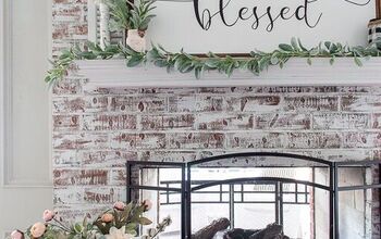 Update Brick Fireplace With Chalk Paint