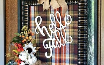 DIY Square Wreath With Fall Plaid Decor