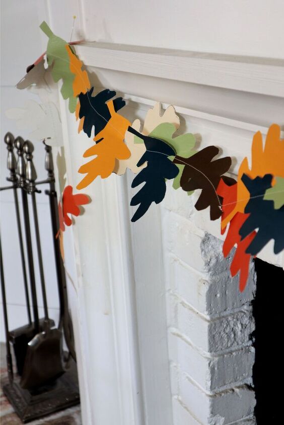 o projeto de costura mais fcil guirlanda de folhas de papel de outono