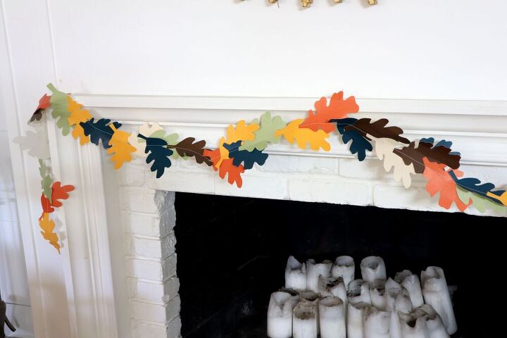 o projeto de costura mais fcil guirlanda de folhas de papel de outono