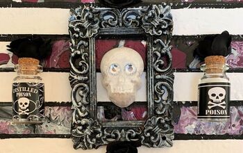 Gothic and Romantic Halloween Using Paint Poured Canvases