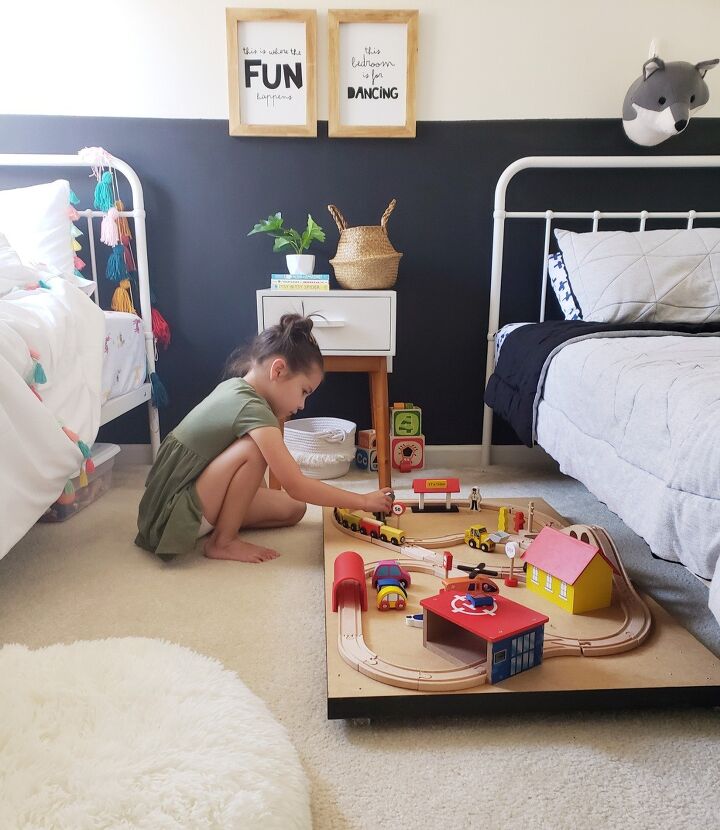 31 ideas that ll keep your home organized and looking good, DIY Trundle Train Table